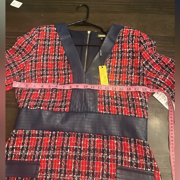 Alexia Admor Red and Black Tweed Mini Dress - Picture 6 of 9